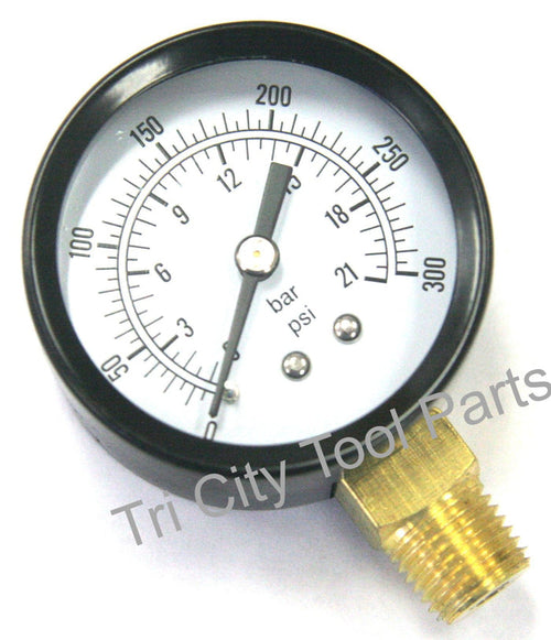 032-0025 Gauge Air Compressor 2" 300 PSI X 1/4" NPT Gauge Coleman Powermate