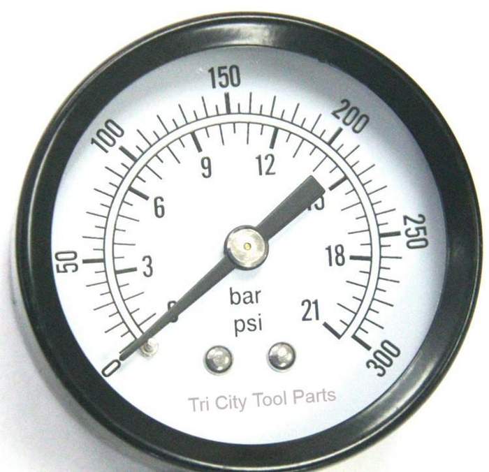 032-0092 Gauge Air Compressor 2" 300 PSI X 1/8" NPT Gauge Coleman Powermate