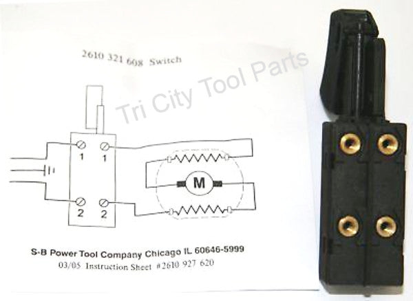 2610321608 / 3132421046  Skil / Bosch Worm Saw Switch 77 HD77 HD77M 1678