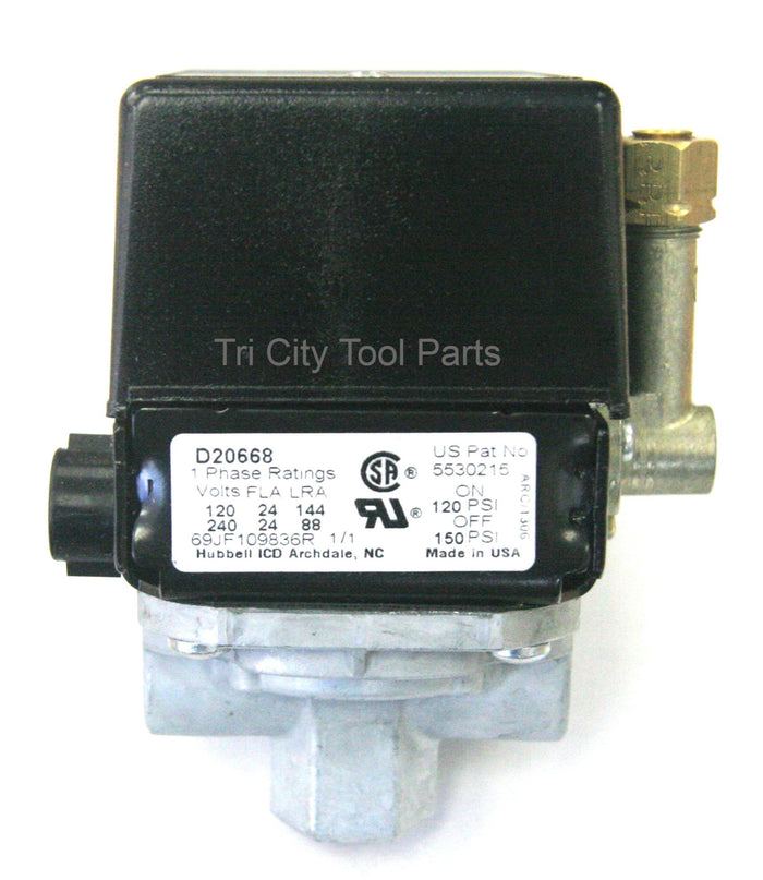 5140122-75 Porter Cable Air Compressor Pressure Switch - 150 / 120 PSI Craftsman  Z-D20668