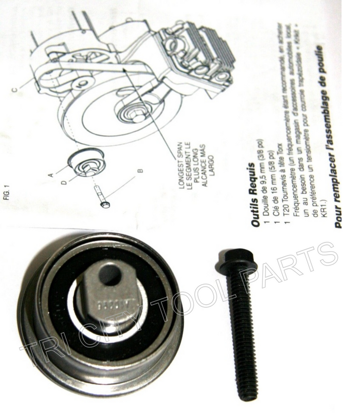 A13016SV Compressor Idler Pulley  DeWalt  Porter Cable  Craftsman Repls A13016