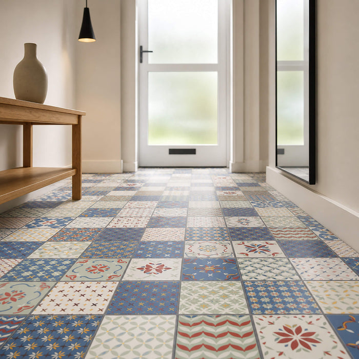 Alhambra Rigid LVT Flooring in a home hallway setting.