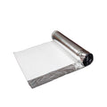 Alufoil flooring underlay on a white background