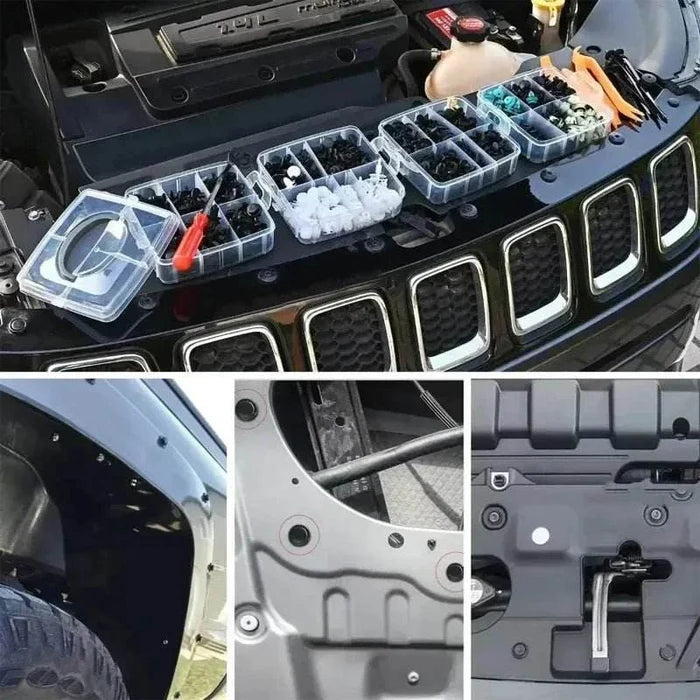 Car Bumper Retainer Fastener Kit Fender Rivet Clips - Autoxmatch