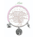 Mom bracelet featuring a delicate tree of life charm, symbolizing family and growth.