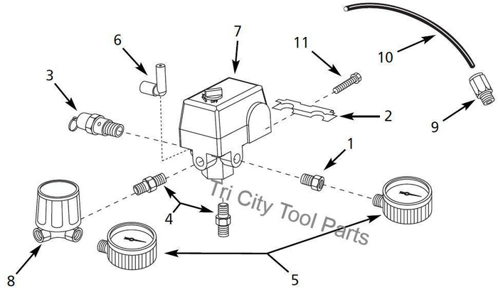 CW301400SJ Campbell Hausfeld  Pressure Switch Kit  Replaces CW301400AJ