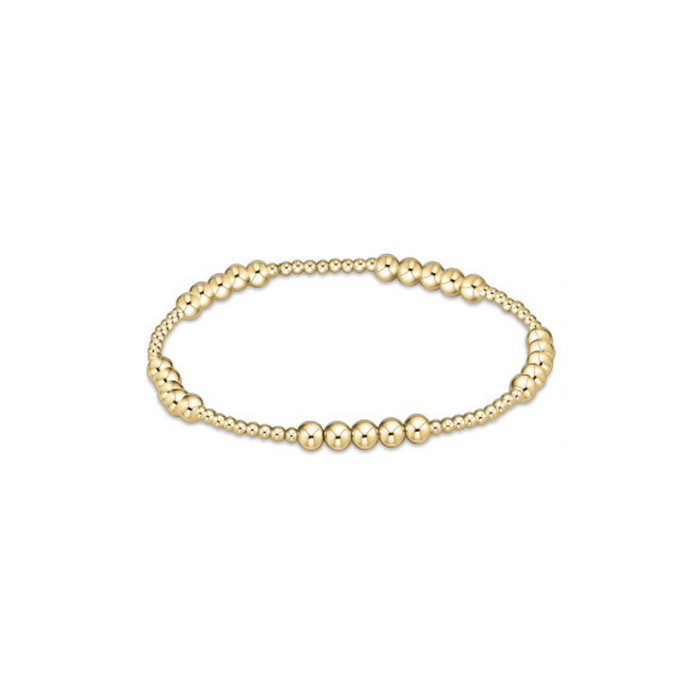 enewton design : Classic Blissful Pattern 2mm Bead Bracelet - Gold -