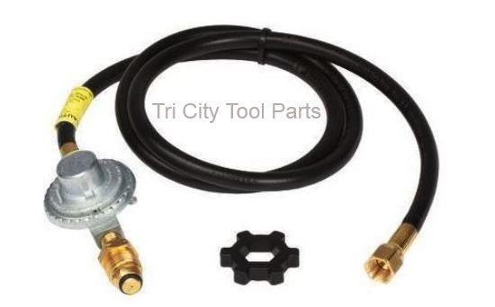F273072 Mr Heater Propane Hose W/ Regulator & POL  12FT X 3/8 FPT