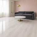 Fresco Pearl Super Gloss Laminate Flooring in a home living room setting.