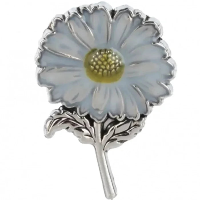 Add a cheerful, fresh accent to any outfit with the Ganz Daisy Flower Pin.