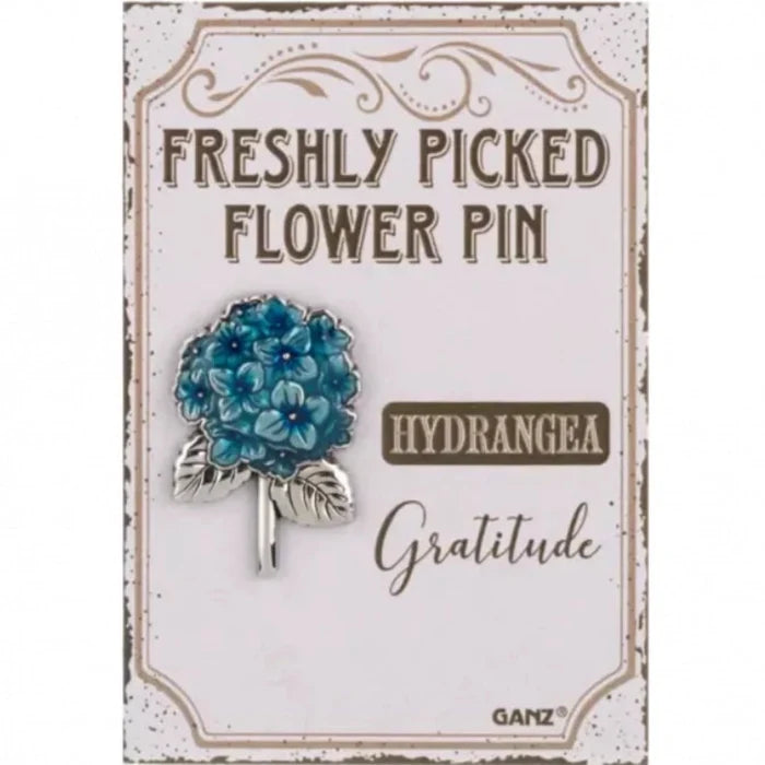 Elevate your everyday style with the Ganz Hydrangea Flower Pin.