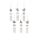 Ganz Kaleidescope Garden Mini Windchimes 12-piece set featuring colorful garden-inspired designs for outdoor decoration, patios, balconies, and garden spaces.