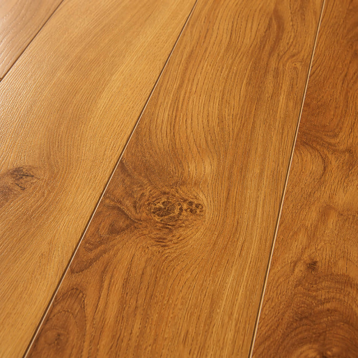 Close-up of Groovy Oak Prestige laminate flooring.