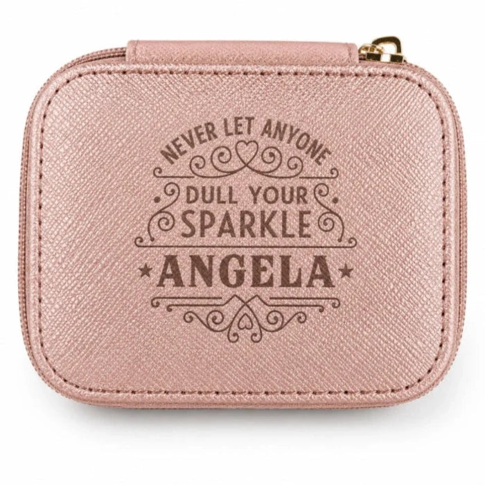 This H & H Gifts Personalised Jewellery Box combines heartfelt sentiment with practical, everyday elegance for Angela.