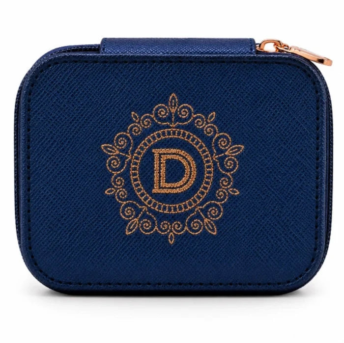 This H & H Gifts Personalised Jewellery Box features a beautiful “D” monogram design made just for her.