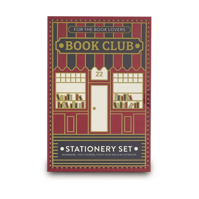 Half Moon Bay Book Club Gift Stationery Set with Notecards, Sticky Notes, and Writing Accessories