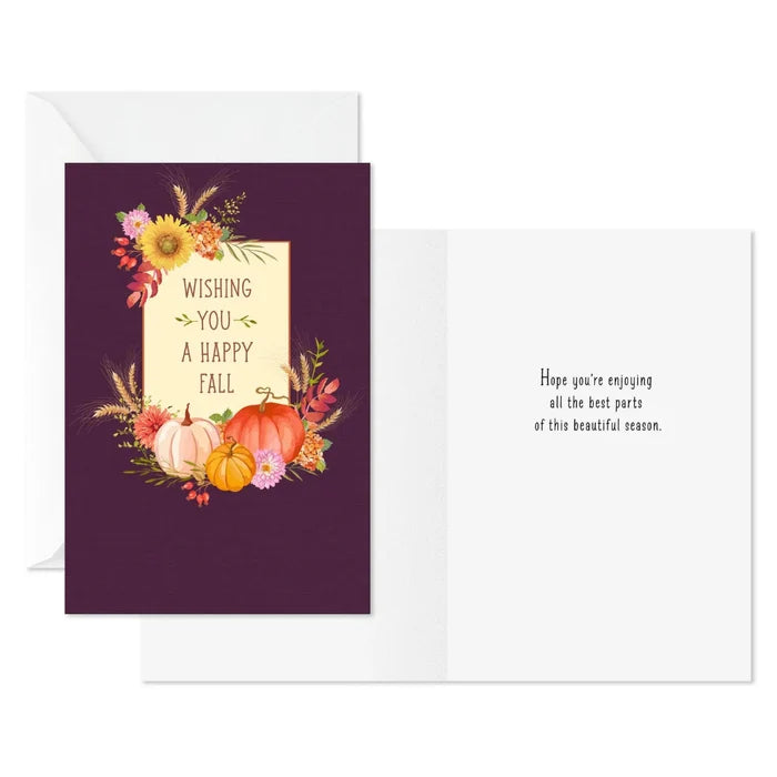 This Hallmark Best Part of This Beautiful Season Fall Cards set helps you share warm seasonal greetings with the people you care about.