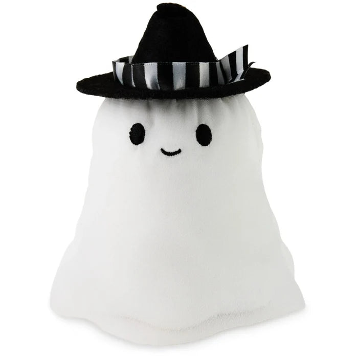 Ghost Zip-Along Plush Toy 5.25 Inch Soft Halloween Stuffed Ghost with Cute Friendly Design.