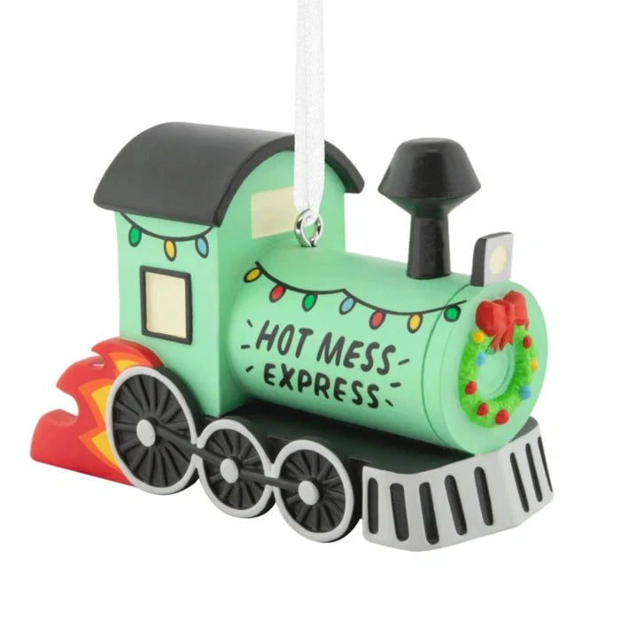 Hallmark Hot Mess Express Hallmark Ornament featuring a humorous holiday design that adds personality and fun to Christmas tree decorations and ornament collections.