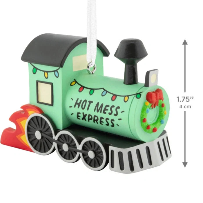 Hallmark Hot Mess Express Hallmark Ornament featuring a humorous holiday design that adds personality and fun to Christmas tree decorations and ornament collections.