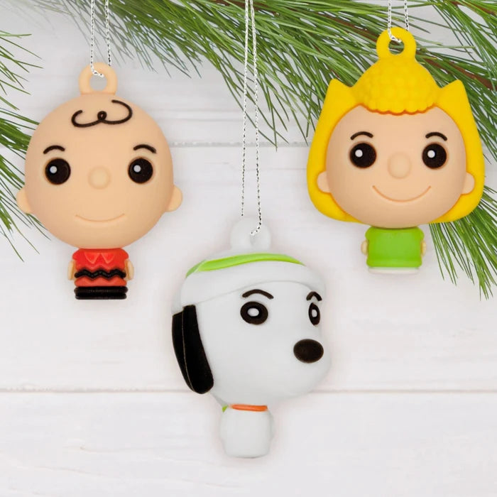 Mini Peanuts® Shatterproof Hallmark Christmas Ornaments Set of 6 featuring Charlie Brown, Snoopy, and friends for festive holiday tree decorating.