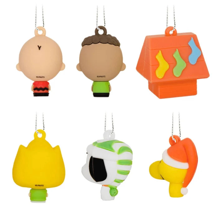 Mini Peanuts® Shatterproof Hallmark Christmas Ornaments Set of 6 featuring Charlie Brown, Snoopy, and friends for festive holiday tree decorating.
