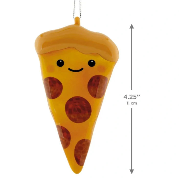 This Hallmark Pizza Slice Shatterproof Hallmark Ornament serves up a delicious dose of fun for your holiday décor.