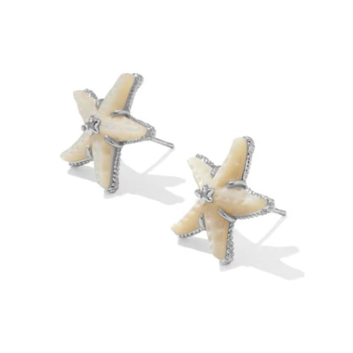 Parker Starfish Silver Stud Earrings
