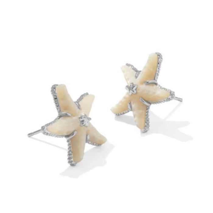 Parker Starfish Silver Stud Earrings