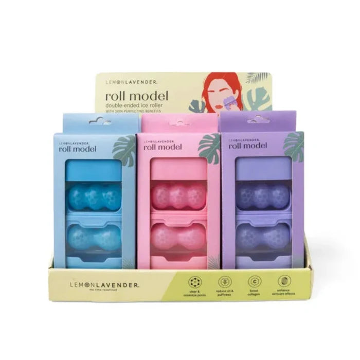 The DM Merchandising Lemon Lavender Roll Model Double-Ended Ice Roller delivers a salon-quality cold therapy experience at home.