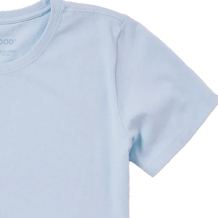 Women's Here Comes the Sunshine Bloom short sleeve T-shirt featuring a sunshine and floral-inspired graphic, crew neckline, and relaxed fit for comfortable everyday wear.