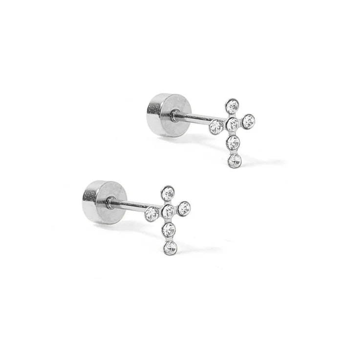 These 7mm studs provide a subtle yet meaningful accent to any look. Crafted from 100% surgical-grade stainless steel, these earrings are lightweight, durable, and hypoallergenic, making them perfect for sensitive ears.