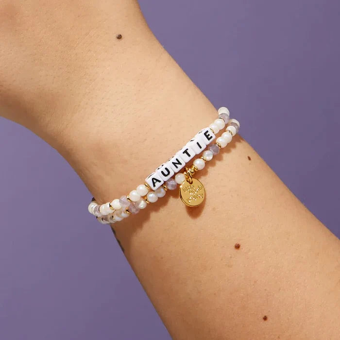 Little Words Project : Auntie White/Lavender Small Bracelet