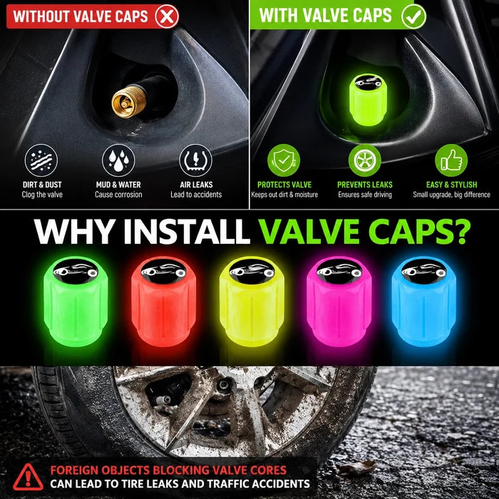 Luminous Tire Valve Caps