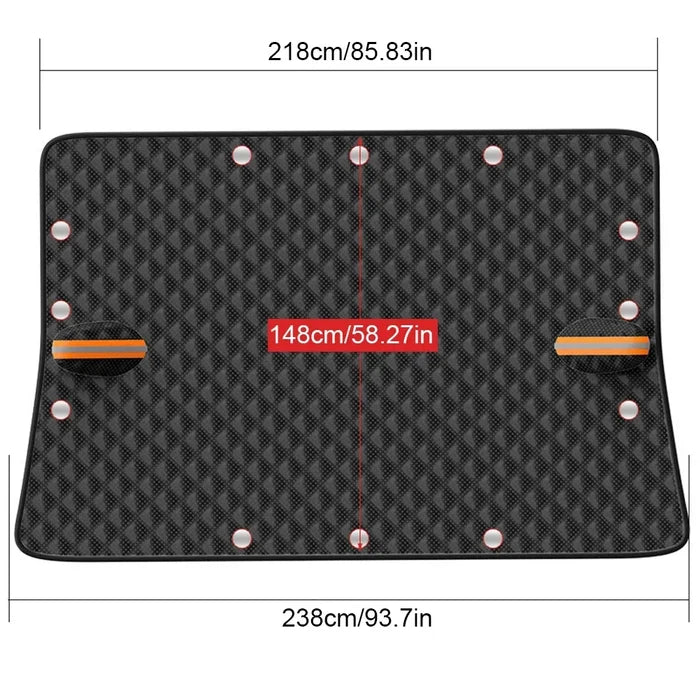 Magnetic Car Snow & Ice Protector All Season Windshield Cover Black