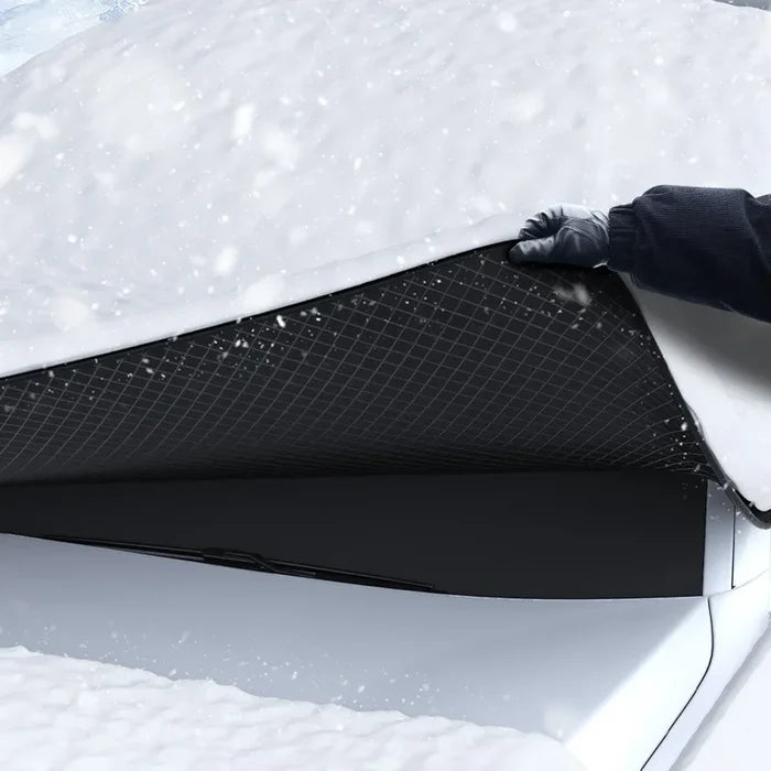 Magnetic Car Windshield Snow Cover Sunshade Frost Protector Black