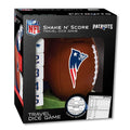 NFL travel dice game packaging with football and dice