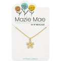 Center Court: Gold CZ Flower Mazie Mae Necklace - Center Court: Gold CZ Flower Mazie Mae Necklace