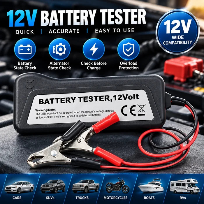 Mini Digital 12V Car Battery & Alternator Tester