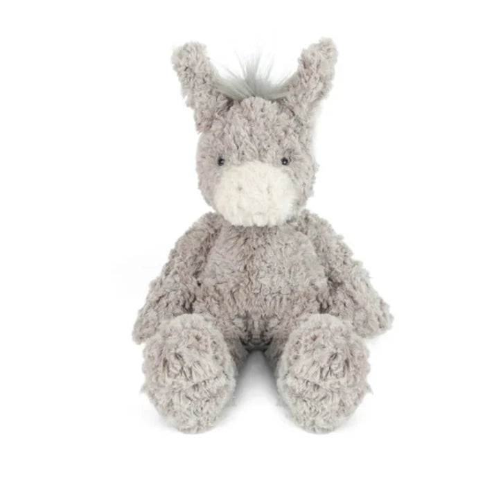 With his soft grey textured faux fur, sweet white snout, and those adorably oversized ears