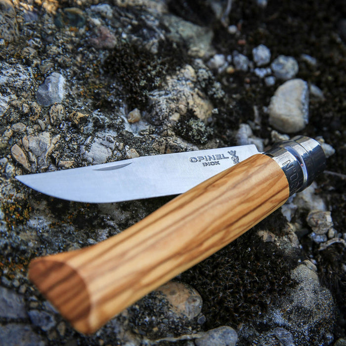 N°08 Olive Wood Folding Pocket Knife and Sheath