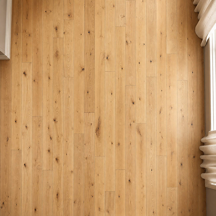 Elevated view of Natural Oak UV Oiled 150mm engineered wood flooring.