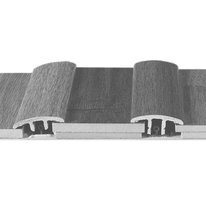 Close-up of  a unistar door bar in situ on a white background
