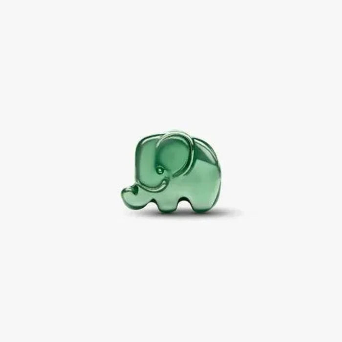 Green Elephant Mini Charm featuring a cute green elephant design