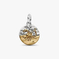 PANDORA Scorpio Zodiac Medallion Charm in sterling silver with sparkling cubic zirconia star accent