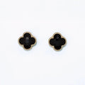 Periwinkle faceted black crystal earrings featuring a sophisticated design with light-catching crystal details
