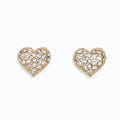 These Periwinkle Gold Clear Crystal Heart Earrings features a graceful heart-shaped design with clear crystal accents that catch the light beautifully.