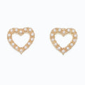 These Periwinkle Open Pearl Heart Earrings combine romantic charm with timeless elegance.