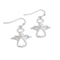 Periwinkle Precious Angels with Pearls Earrings featuring delicate angel designs and pearl accents for an elegant, meaningful look.