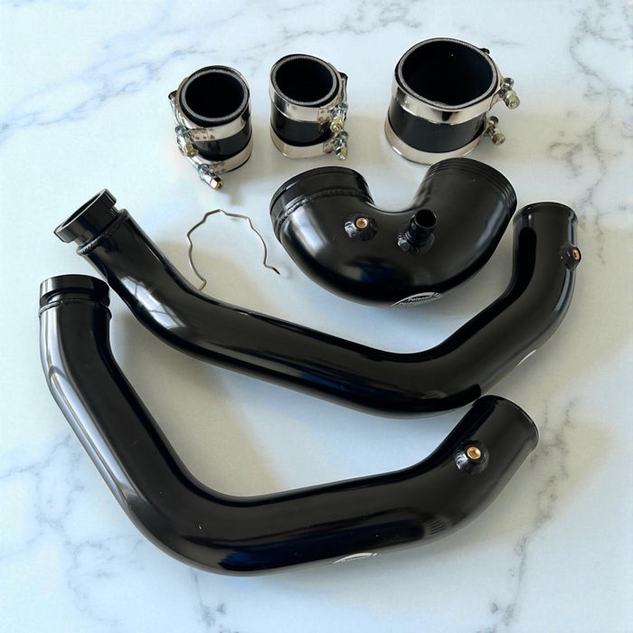 Both Hot Side Pipes & Cold Side J Pipe / Smooth Black